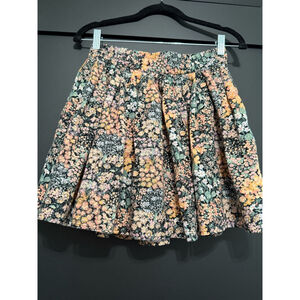 American Eagle Skirt Size M Black Multicolor Floral